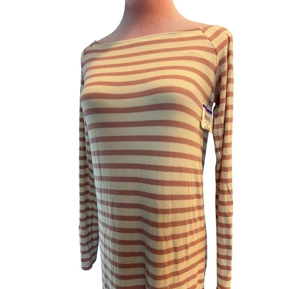 NWOT ATM Made in PERU Incredibly SOFT Micromodal Knit Dress Knee Length L - Picture 2 of 9